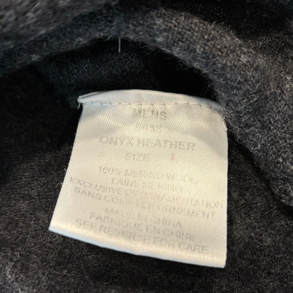 Woolrich Men's Charcoal Half Zip Sweater, 100% wool, Size L